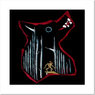 nocturne werewolf in the dark night ecopop Posters and Art